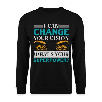 Je peux changer votre vue Qu’est-ce que votre Su - Sweat-shirt Unisexe - noir - Devant - Alina (178cm) & Michal (187cm)