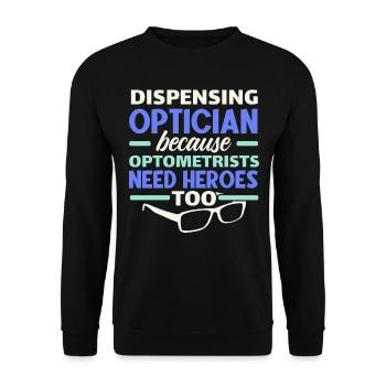 Lunettes opticiennes Whisperer Optométrie - Sweat-shirt Unisexe - noir - Devant - Alina (178cm) & Michal (187cm)