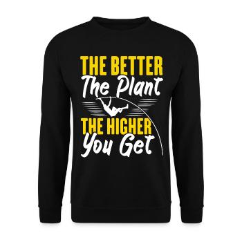 The better the system, the higher the pole vault - Unisex Sweatshirt - black - Front - Alina (178cm) & Michal (187cm)