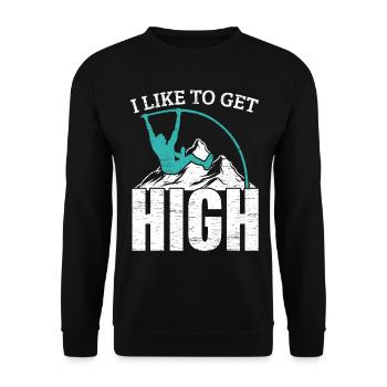 Je veux faire du saut à la perche en haute athlétisme - Sweat-shirt Unisexe - noir - Devant - Alina (178cm) & Michal (187cm)