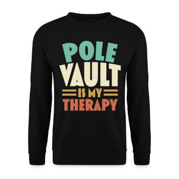 Le saut à la perche est ma thérapie de perchiste - Sweat-shirt Unisexe - noir - Devant - Alina (178cm) & Michal (187cm)