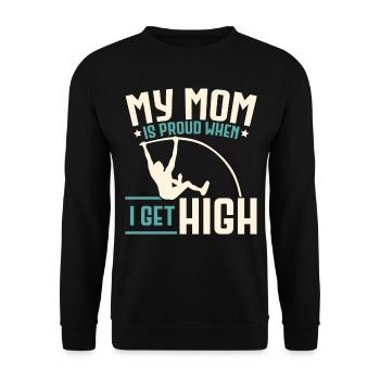 Ma mère est fière quand je viens Stabho - Sweat-shirt Unisexe - noir - Devant - Alina (178cm) & Michal (187cm)