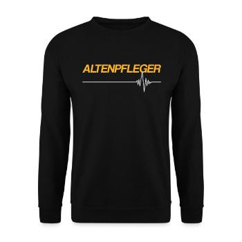 Altenpfleger - Unisex Pullover - Schwarz - Vorne - Alina (178cm) & Michal (187cm)
