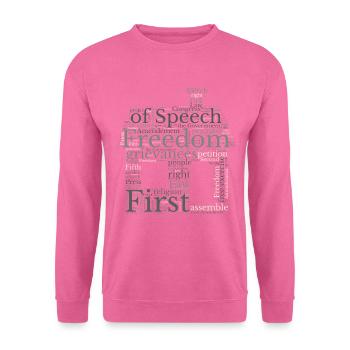 Freedom Of Speech - Wordcloud - Unisex Sweatshirt - pink - Front