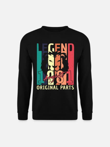 1981 Im August Vintage - Unisex Pullover - Schwarz