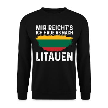 Litauen Litauer Litauisches - Unisex Pullover - Schwarz - Vorne - Alina (178cm) & Michal (187cm)