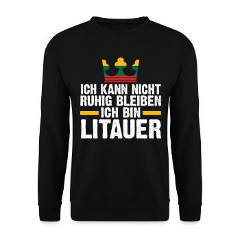 Litauen Litauer Litauisches - Unisex Pullover - Schwarz - Vorne - Alina (178cm) & Michal (187cm)