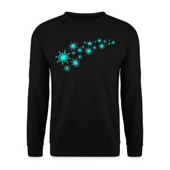 Stardust Mint Green Design - Unisex Sweatshirt - black - Front - Alina (178cm) & Michal (187cm)