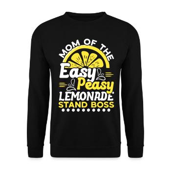Mère de limonade facile-peasy stand boss citron - Sweat-shirt Unisexe - noir - Devant - Alina (178cm) & Michal (187cm)