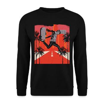 Parkour Course Libre Suivi Freestyle Sports - Sweat-shirt Unisexe - noir - Devant - Alina (178cm) & Michal (187cm)