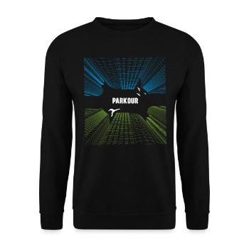 Parkour Freies Laufen Traceur Freestyle Sport - Unisex Pullover - Schwarz - Vorne - Alina (178cm) & Michal (187cm)