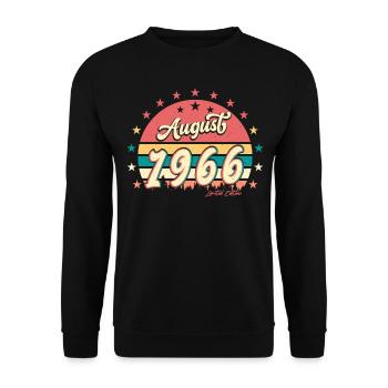 1966 August Vintage - Unisex Pullover - Schwarz - Vorne - Alina (178cm) & Michal (187cm)