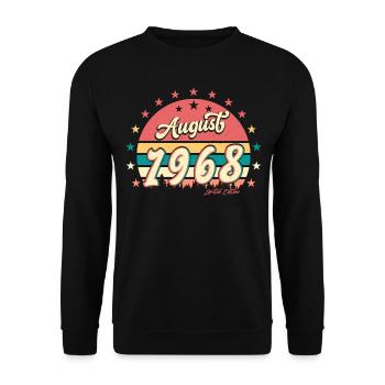 1968 August Retro - Unisex Sweatshirt - black - Front - Alina (178cm) & Michal (187cm)