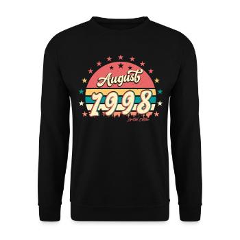 Meilleur mois de naissance Août 1998 - Sweat-shirt Unisexe - noir - Devant - Alina (178cm) & Michal (187cm)
