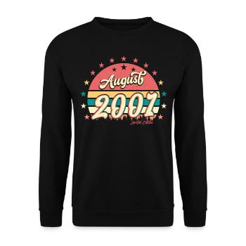 Meilleur mois de naissance Août 2001 - Sweat-shirt Unisexe - noir - Devant - Alina (178cm) & Michal (187cm)