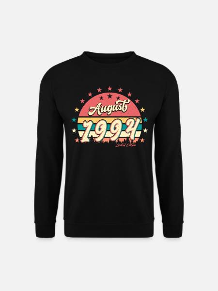Baujahr 1994 Im August - Unisex Pullover - Schwarz