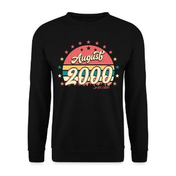 Meilleur mois de naissance Août 2000 - Sweat-shirt Unisexe - noir - Devant - Alina (178cm) & Michal (187cm)
