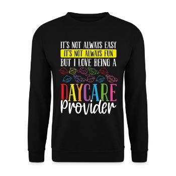 Fournisseur de services de garde d’enfants Enseignant en garde d’enfants - Sweat-shirt Unisexe - noir - Devant - Alina (178cm) & Michal (187cm)