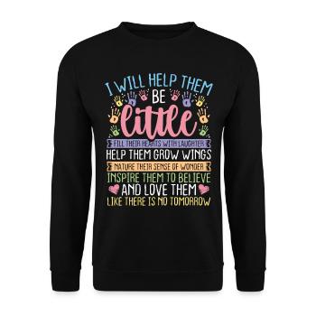 Fournisseur de services de garde Aidez-les Éducateurs en garde d’enfants - Sweat-shirt Unisexe - noir - Devant - Alina (178cm) & Michal (187cm)