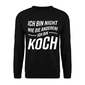 Koch Kochen Humor Spruch - Unisex Pullover - Schwarz - Vorne - Alina (178cm) & Michal (187cm)