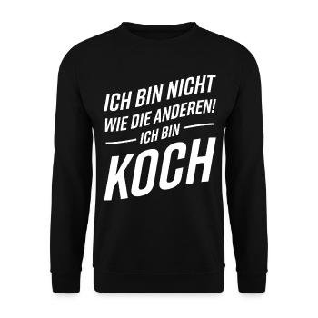 Koch Humor Spruch - Unisex Pullover - Schwarz - Vorne - Alina (178cm) & Michal (187cm)