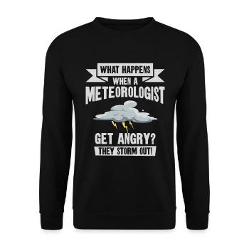 Storm Hunter Tornados Storm Chaser Gift - Unisex Sweatshirt - black - Front - Alina (178cm) & Michal (187cm)