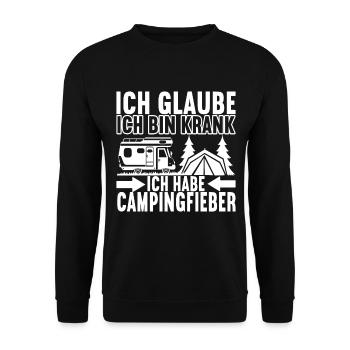 Camping Wohnmobil - Unisex Pullover - Schwarz - Vorne - Alina (178cm) & Michal (187cm)