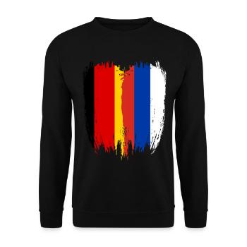 Germany Flag Russia - Unisex Sweatshirt - black - Front - Alina (178cm) & Michal (187cm)