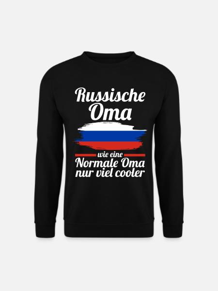 Russin Russische Oma Russland - Unisex Pullover - Schwarz