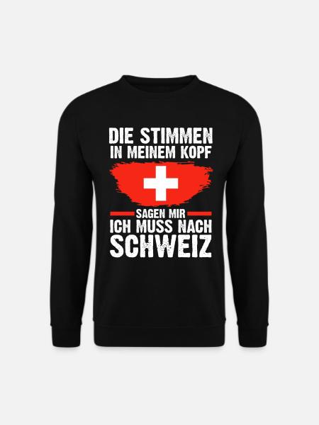 Schweiz Schweizer - Unisex Pullover - Schwarz
