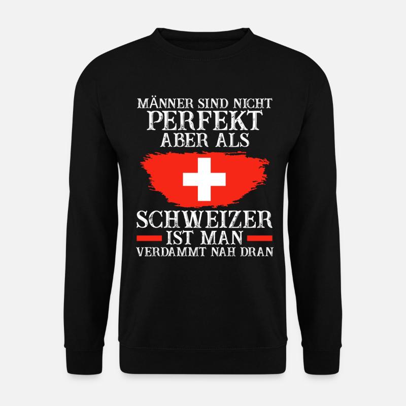 Schweiz Schweizer - Unisex Pullover - Schwarz