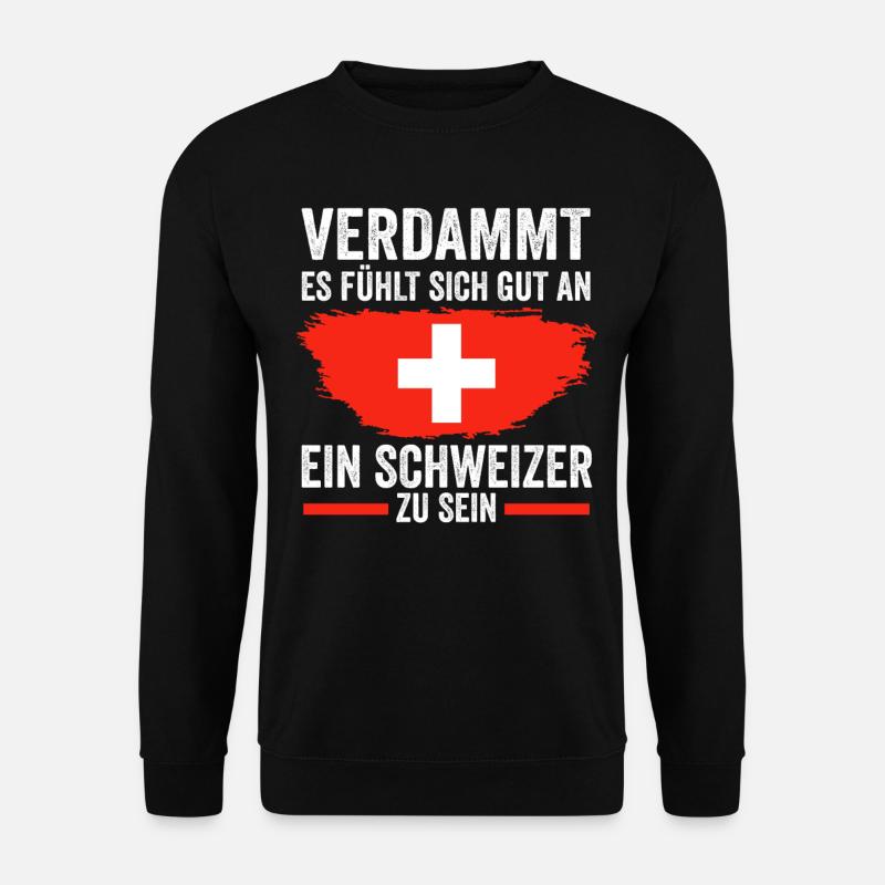Schweiz Schweizer - Unisex Pullover - Schwarz