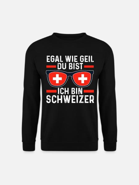Schweizer Schweiz - Unisex Pullover - Schwarz