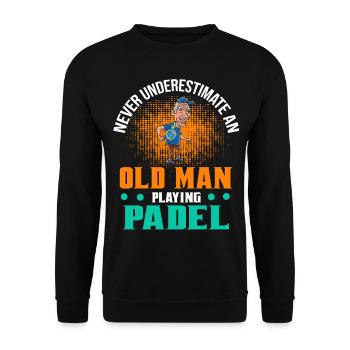 Cool Padel Papa Joueur de Padel Père - Sweat-shirt Unisexe - noir - Devant - Alina (178cm) & Michal (187cm)