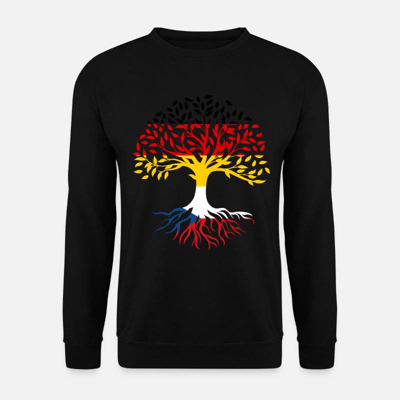 Wurzeln Baum Deutschland Tschechien - Unisex Pullover - Schwarz