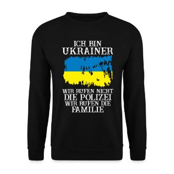 Ukraine Ukrainer Ukrainisches - Unisex Pullover - Schwarz - Vorne - Alina (178cm) & Michal (187cm)