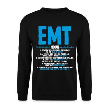 EMT Ambulance Healthcare Professional Paramedic - Unisex Sweatshirt - black - Front - Alina (178cm) & Michal (187cm)