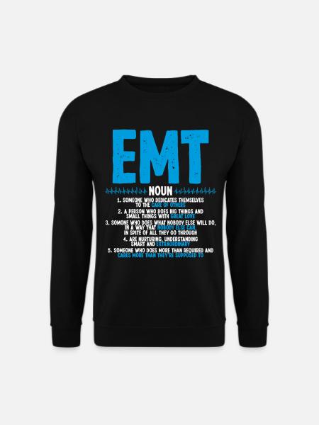 EMT Ambulance Healthcare Professional Paramedic - Unisex Pullover - Schwarz