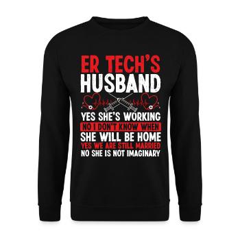 Emergency Room Nurse ER Nurse Marriage ER Tech - Unisex Sweatshirt - black - Front - Alina (178cm) & Michal (187cm)
