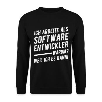 Softwareentwickler Geschenkidee - Unisex Pullover - Schwarz - Vorne - Alina (178cm) & Michal (187cm)