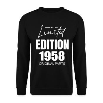 Limited Edition 1958 - Unisex Pullover - Schwarz - Vorne - Alina (178cm) & Michal (187cm)