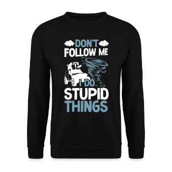 Météorologie des ouragans Storm Chaser - Sweat-shirt Unisexe - noir - Devant - Alina (178cm) & Michal (187cm)