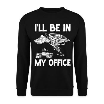 Storm Chaser Hurricane Meteorology - Unisex Pullover - Schwarz - Vorne - Alina (178cm) & Michal (187cm)
