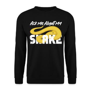 Serpent Serpent Me Poser des questions sur mon - Sweat-shirt Unisexe - noir - Devant - Alina (178cm) & Michal (187cm)