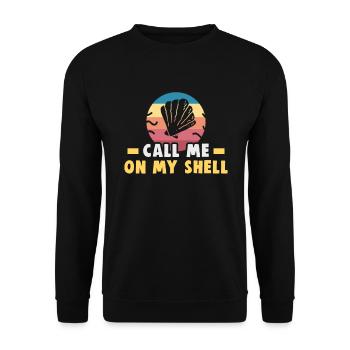 Beach holiday by the sea Design beach motif - Unisex Sweatshirt - black - Front - Alina (178cm) & Michal (187cm)