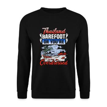 Thailand Strandurlaub am Meer Design Strandmotiv - Unisex Pullover - Schwarz - Vorne - Alina (178cm) & Michal (187cm)
