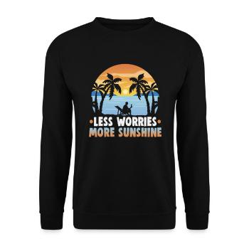 Beach holiday by the sea Design beach motif - Unisex Sweatshirt - black - Front - Alina (178cm) & Michal (187cm)