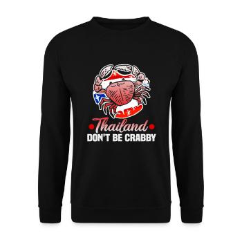 Thailand Strandurlaub am Meer Design Strandmotiv - Unisex Pullover - Schwarz - Vorne - Alina (178cm) & Michal (187cm)