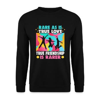 Friendship gift for good friend - Unisex Sweatshirt - black - Front - Alina (178cm) & Michal (187cm)