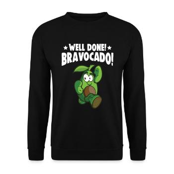 Avocado design for vegetarians and vegans - Unisex Sweatshirt - black - Front - Alina (178cm) & Michal (187cm)